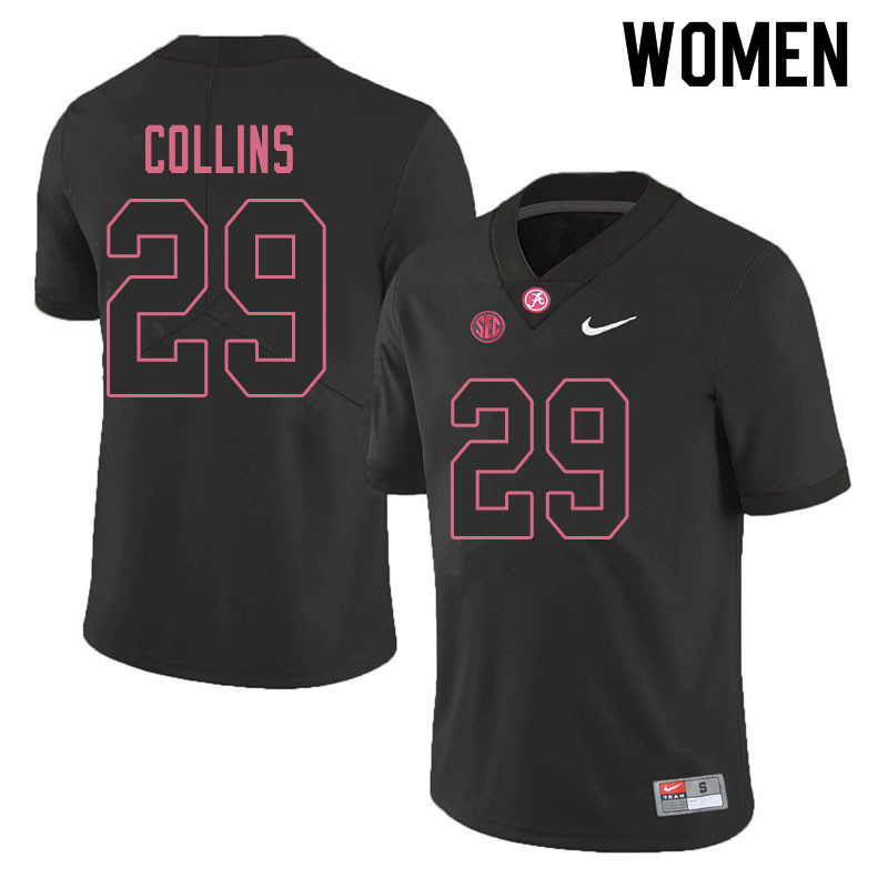 Alabama Crimson Tide Women's Michael Collins #29 Black NCAA Nike Authentic Stitched 2019 College Football Jersey CT16E22UO